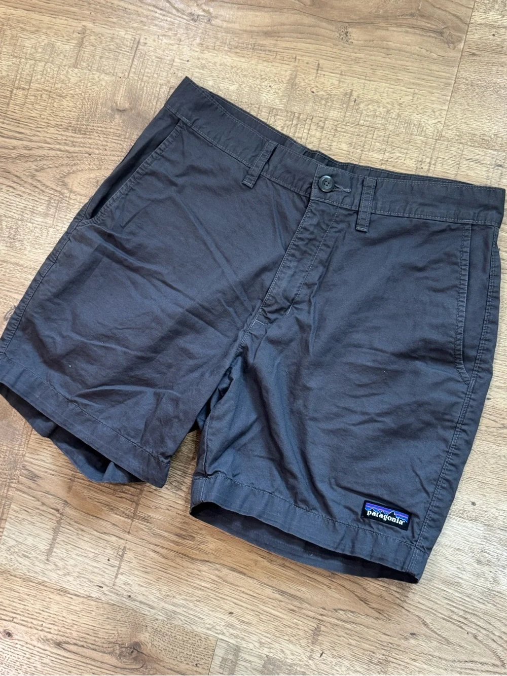 Patagonia Men's Charcoal Flat-Front Casual Shorts